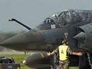 Mirage-2000D francouzského Couteau Delta se pipravuje k odletu ze Dn NATO v...