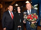 Ji Paroubek, Gabriela Kalbkov a oslavenec Frantiek Janeek (14. z 2017)