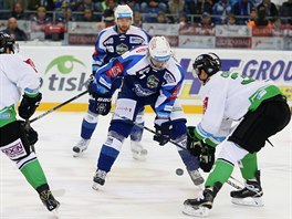 Momentka z utkn Kometa Brno - Mlad Boleslav.