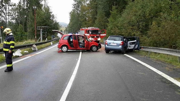 Tk dopravn nehoda v Hlinsku (10. z 2017).