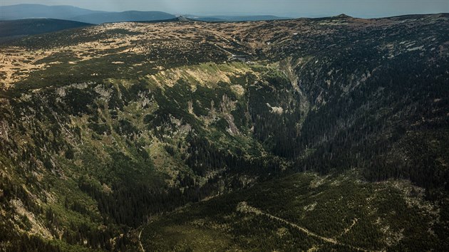 Labsk dl v Krkonoch focen z letadla