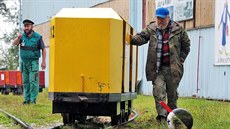 Muzejní úzkorozchodná drážka Kateřina v Novém Drahově. Muzejní úzkorozchodná drážka Kateřina v Novém Drahově.