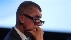 Andrej Babiš na předvolební debatě pořádané obchodními komorami (12. září 2017). Andrej Babiš na předvolební debatě pořádané obchodními komorami (12. září 2017).