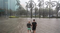 Následky hurikánu Irma na Florid (11. záí 2017).