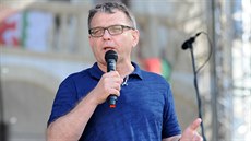 Ministr zahraničí a volební lídr ČSSD při projevu na Městských slavnostech... Ministr zahraničí a volební lídr ČSSD při projevu na Městských slavnostech...
