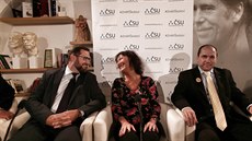 Předvolební debata v Knihovně Václava Havla. Vlevo zástupce ODS Jiří Nantl,... Předvolební debata v Knihovně Václava Havla. Vlevo zástupce ODS Jiří Nantl,...