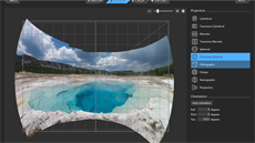 Microsoft Image Composite Editor - výběr zobrazení (projekce) Microsoft Image Composite Editor - výběr zobrazení (projekce)