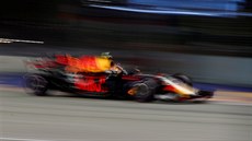 Max Verstappen bhem kvalifikace na Velkou cenu Singapuru