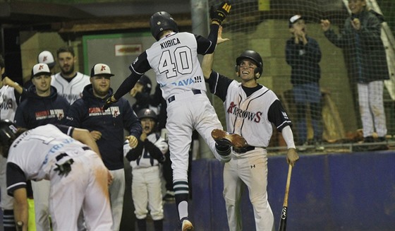 Radost baseballist Arrows Ostrava