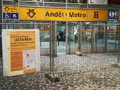 Ve stanici metra Anděl se na 9 měsíců uzavřel výstup směr křižovatka Anděl....