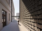 Betonové knihy budou před vchodem symbolizovat osudy lidí, které z Bubnů vezly... Betonové knihy budou před vchodem symbolizovat osudy lidí, které z Bubnů vezly...