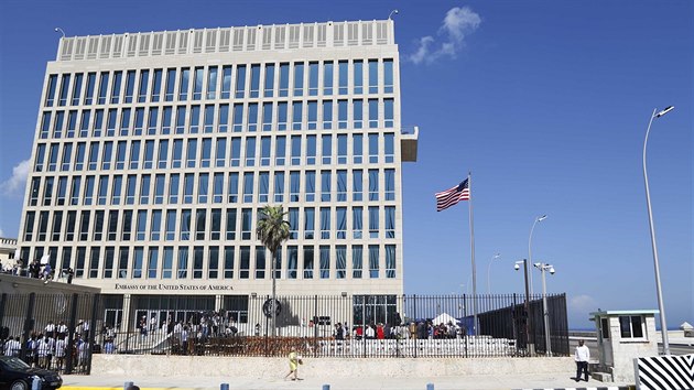 Budova americk ambasdy v Havan (14. srpna 2015)