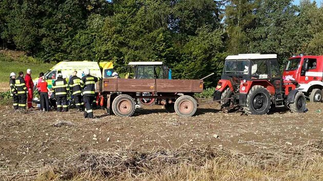 Jedenctiletho chlapce na Orlickostecku vn poranil stroj na vykopvn brambor (28. z 2017).