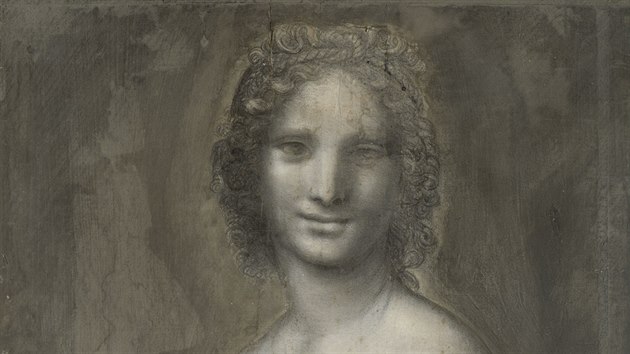 Skica, která by mohla být pedlohou Mony Lisy od Leonarda Da Vinci.