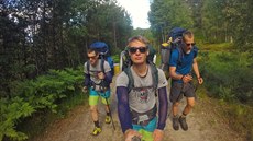 Jiří Kočíb, Dominik Liška, Marek Cón (zleva) zdolali trasu od nejjižnějšího do... Jiří Kočíb, Dominik Liška, Marek Cón (zleva) zdolali trasu od nejjižnějšího do...
