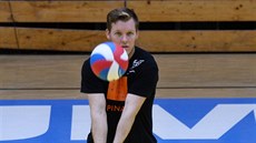 Luboš Bartůněk na tréninku volejbalového Ústí nad Labem. Luboš Bartůněk na tréninku volejbalového Ústí nad Labem.