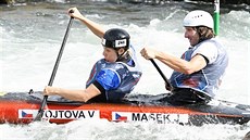 Veronika Vojtová a Jan Mašek v závodě mistrovství světa ve vodním slalomu. Veronika Vojtová a Jan Mašek v závodě mistrovství světa ve vodním slalomu.