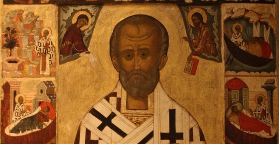 Svatý Mikulá na ruské ikon z 15. století
