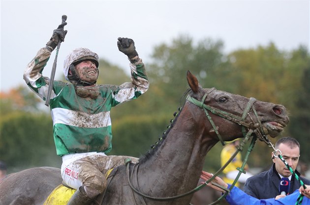 127. Velkou pardubickou ovládl No Time To Lose v sedle s okejem Janem...