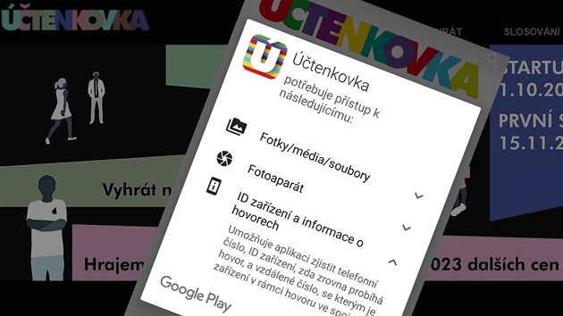 Účtenkovka při svém startu uživatele zarazila šíří požadovaných povolení. Účtenkovka při svém startu uživatele zarazila šíří požadovaných povolení.