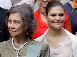 Bývalá panlská královna Sofia, její manel Juan Carlos je bratrancem...
