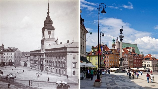 Zmeck nmst se sloupem krle Zikmunda III. v polsk Varav