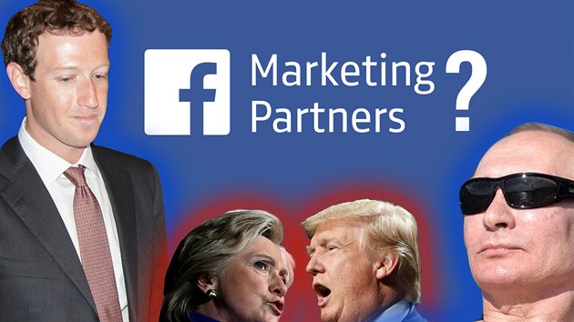 Facebook po roce odkrv, jakm zpsobem mohlo Rusko ovlivnit americk prezidentsk volby (v koli zleva: Mark Zuckerberg, Hillary Clintonov, Donald Trump a Vladimir Putin)
