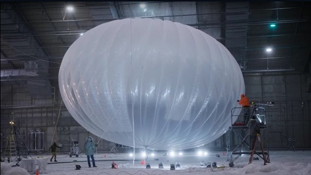 Test balonu v rmci projektu Loonl