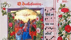 Reprodukce stránky Žlutického kancionálu, jehož originál je uložen v Památníku... Reprodukce stránky Žlutického kancionálu, jehož originál je uložen v Památníku...