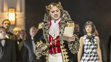 Michele Kalmandy jako Renato a Veronika Dzhioeva jako Amélie ve Verdiho opee Makarní ples