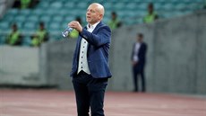 Trenér českých fotbalistů Karel Jarolím během kvalifikačního utkání v... Trenér českých fotbalistů Karel Jarolím během kvalifikačního utkání v...