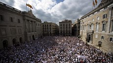 V Barcelon demonstranti ádali dialog mezi pedstaviteli panlska a...