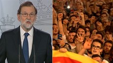 Katalánci zpívali katalánskou hymnu. panlský premiér ekl, e byli oklamáni