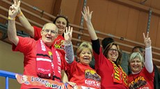 Fanoušci belgického Proximus Spirou Charleroi Fanoušci belgického Proximus Spirou Charleroi