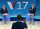 Andrej Babi a Lubomír Zaorálek v pedvolební debat TV Nova