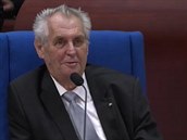 Prezident Milo� Zeman v úterý v poledne promluvil p�ed Parlamentním...