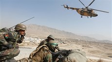 Cviení afghánské armády nedaleko Kábulu (17. íjna 2017)