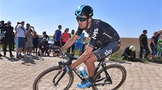 Gianni Moscon na kostkách Paříž-Roubaix. Gianni Moscon na kostkách Paříž-Roubaix.