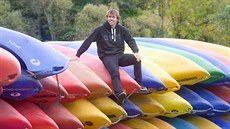 Kajakář Ondřej Tunka doma na Malé Skále. Kajakář Ondřej Tunka doma na Malé Skále.