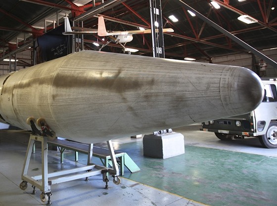 Jihoafrický nosi RSA-3 v leteckému muzeu v Pretorii. Raketa vyvinutá pro tamní...