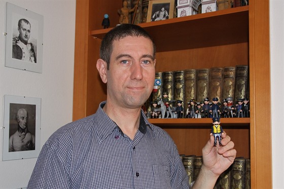 Postaviky igrák má Miroslav Svoboda vystavené ve své kancelái v Mikulov.