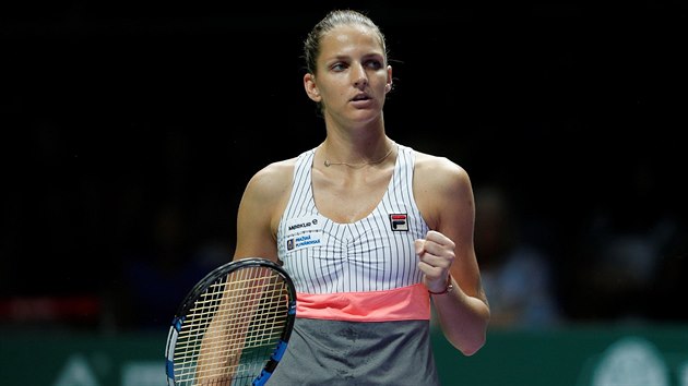 Tenistka Karolna Plkov slav prvn vtzstv na Turnaji mistry.