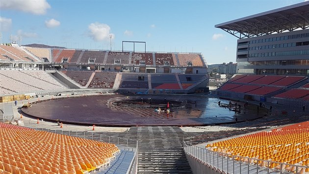 Stadion pro zahajovac ceremonil olympidy v  Pchjongchangu