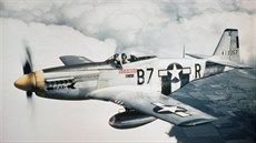 Stíhač Vernon R. Richards ve stroji P-51D Mustang doprovází letku bombardérů... Stíhač Vernon R. Richards ve stroji P-51D Mustang doprovází letku bombardérů...