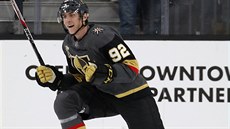 Tomáš Nosek z Vegas se raduje z gólu v zápase s Chicagem. Tomáš Nosek z Vegas se raduje z gólu v zápase s Chicagem.