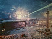 Dobyt Zimnho palce na panoramatu Jurije Maslajeva