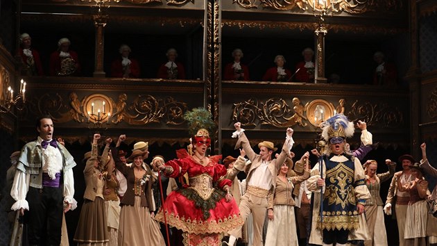 Scna z Mozartova Dona Giovannim ve Stavovskm divadle pod taktovkou Plcida Dominga