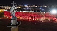 Pohled na Zimní palác v Petrohrad (25. íjna 2017)