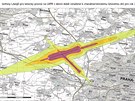 Izofony okolo praského letit bhem denního provozu za rok 2016