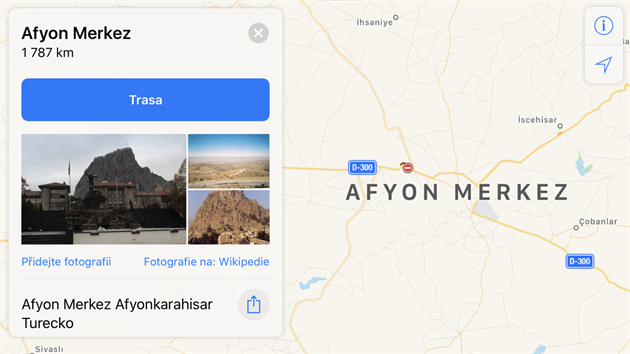 Tureck msto Afyon se kvli pesmyce v mapch Applu te jako iPhone.